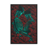 Eternal Embrace – Skeletons in Love Framed Poster