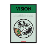 Vision: See the Win – Framed Monopoly Poster